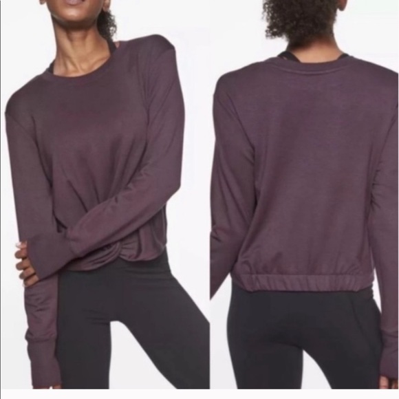 Athleta Tops - ATHLETA soft twist cropped sweatshirt
